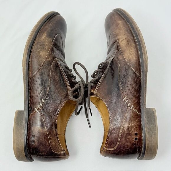 Bed Stu Brown Leather Aged Patina Wingtip Oxford Lace Up Classic Shoes main image 7